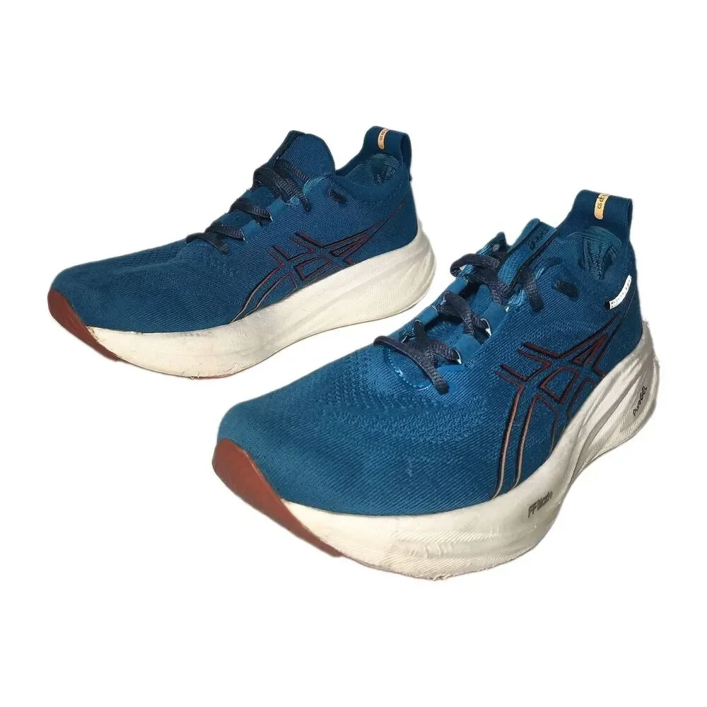ASICS Gel-Nimbus 26 Rich Navy/Faded Orange Running Shoes 1011B794 Men's Size 9.5